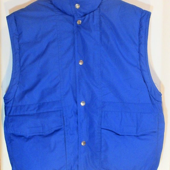 Genuine Down puffer Ski  Vest Polyester/Cotton Filling Down Feather XL Blue - Picture 3 of 9